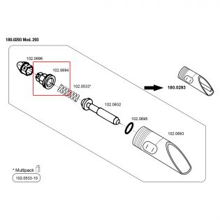 Cale pour ressort de suce à eau suevia pour porcs