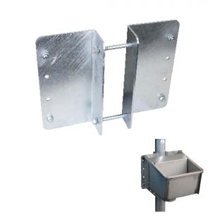 Plaque de fixation pour poteau de 4'' (10 cm), avec vis