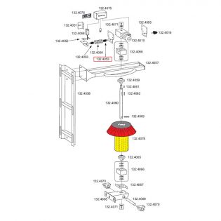 Pièce de caoutchouc cylindrique pour brosse à vache Proficow