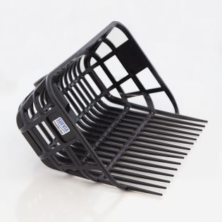 Fourche-panier à fumier économique en plastique noir