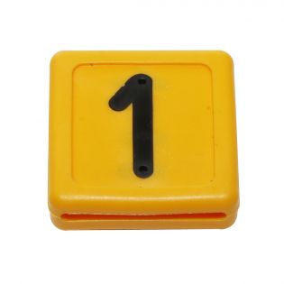 Yellow Identification Number #1 For Neck Strap