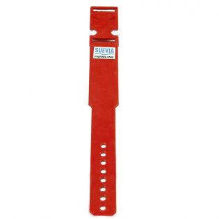 Chevillière pour vache en plastique, rouge, 14'' (36 cm)