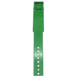 Chevillière pour vache en plastique, vert, 14'' (36 cm)