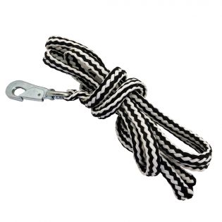 Licou noir/blanc tressé en V pour vache avec attache