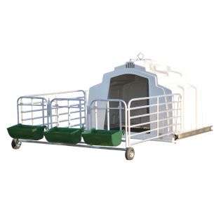 Système d'enclos sur roues rolling pen pour huche de groupe