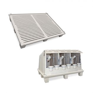 Plancher caillebotis pour huche Flex-Pen d'Agri-Plastics