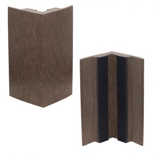 Cornière Pour patio en plastique recyclé, Brun Forestier 8''