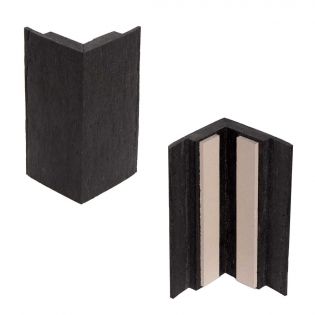 Cornière pour terrasse en plastique recyclé, Noir 8''