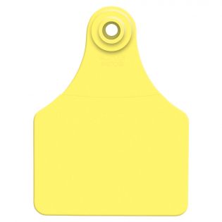 Étiquettes d'oreilles Global large pour bovin, jaune, pqt 25