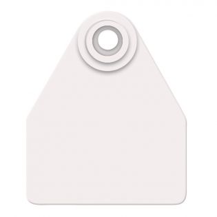 Étiquettes d'oreilles global moyen pour veaux, blanc, pqt 25