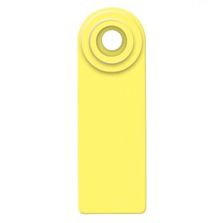 Étiquettes d'oreilles pour mouton mâle, jaune, pqt de 25