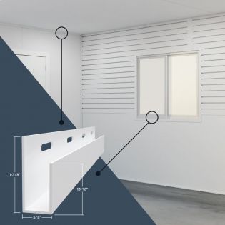 Moulure de PVC en forme de J, Blanc, 1/2'' X 10'