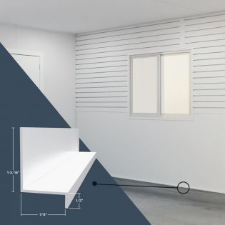 Moulure de base en forme de Z en PVC, couleur grise