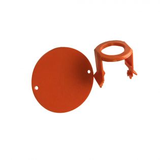 Clips et pastilles de couleur orange pour bouteille vitality