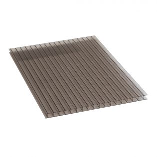 Panneau de polycarbonate Multiwall 6 MM, 4' x 8', bronze