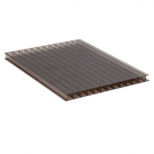 Panneau de polycarbonate Multiwall 8 MM, bronze, 4' x 12'
