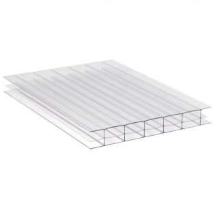 Panneau de polycarbonate Multiwall 16 MM, clair, 4' x 20'