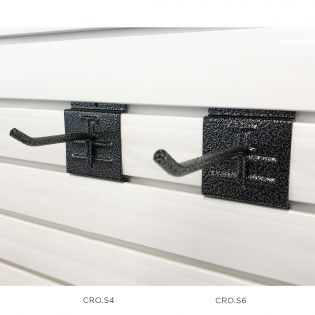 Crochet mural simple 4'' pour panneau de garage slatwall