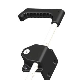 Bec de cane verrouillable pour porte-barrière piscine double