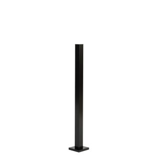Poteau en aluminium pour rampe, 1 3/4'' x 1 3/4'', Noir
