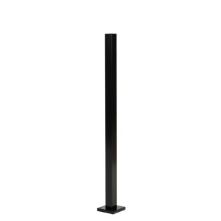 Poteau de rampe en aluminium, 1 3/4'' x 1 3/4'', Noir