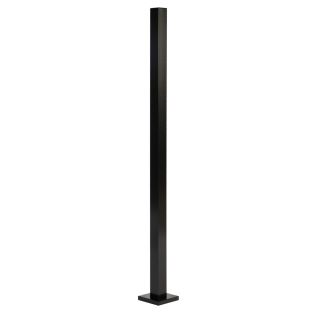 Poteau en aluminium pour clôture piscine, 1 3/4'', Noir