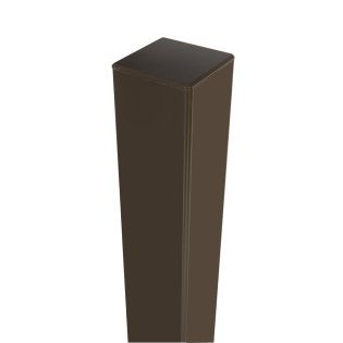 Poteau en aluminium pour clôture piscine, 3'' x 3'', Brun