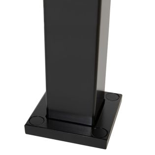 Poteau en aluminium pour clôture piscine, 3'' x 3'', Noir