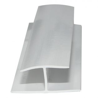Moulure en H en PVC, 1/2'' x 8' de long